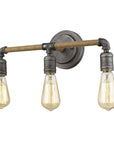 2" Black Metal Vanity Flush Mounted Sconce