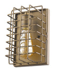 Light Gold Cage Wall Sconce