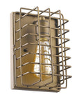 Light Gold Cage Wall Sconce