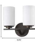 11" Black And White Metal Flush Mounted Sconce