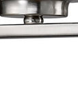 11" Silver And White Metal Flush Mounted Sconce