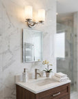 11" Silver And White Metal Flush Mounted Sconce