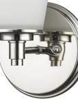 Silver Wall Light with Frosted Glass Shade