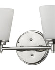 10" Silver And White Metal and Glass Vanity Flush Mounted Sconce