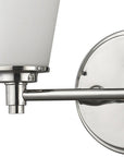 10" Silver And White Metal and Glass Vanity Flush Mounted Sconce
