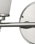10" Silver And White Metal and Glass Vanity Flush Mounted Sconce