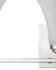 26" Silver And White Metal and Glass Three Lights Flush Mounted Sconce