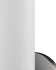 Silver Wall Light with Narrow Frosted Glass Shade