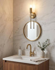 Dull Gold Narrow Bulb Wall Light