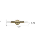 5" Gold Metal Vanity Flush Mounted Sconce