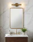 5" Gold Metal Vanity Flush Mounted Sconce