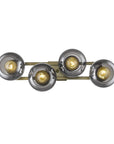 Lunette 4-Light Aged Brass Sconce