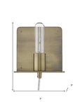 Petite Dull Gold Shelf Wall Light