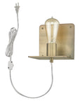 Petite Dull Gold Shelf Wall Light