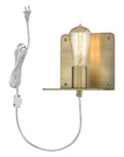 Petite Dull Gold Shelf Wall Light