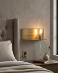 Dull Gold Shelf Wall Light