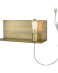 Dull Gold Shelf Wall Light