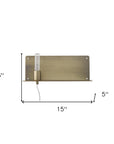 XL Dull Gold Shelf Wall Light
