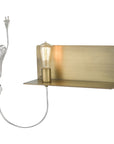 XL Dull Gold Shelf Wall Light
