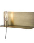 XL Dull Gold Shelf Wall Light