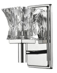 Arabella 1-Light Polished Nickel Sconce With Pressed Crystal Shade