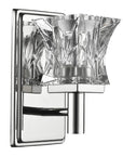 Arabella 1-Light Polished Nickel Sconce With Pressed Crystal Shade