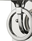 Silver Metal Wall Light with Frosted Glass Shade