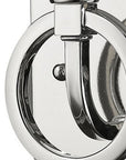 Silver Metal Wall Light with Frosted Glass Shade