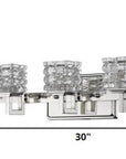 Coralie 5-Light Polished Nickel Sconce With Pressed Crystal Shades