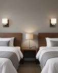 One Light Bronze White Glass Wall Sconce