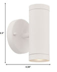 White LED Dimmable Outdoor Hanging Light With White Shades