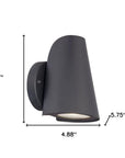 Matte Black LED Conical Wall Sconce