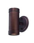 Two Light Bronze Cylinder Wall Light