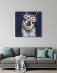 Watercolor Flower Llama Unframed Print Wall Art