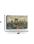 Vintage Inspired Nyc City Skyline Unframed Print Wall Art