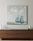 White Spring Flowers Unframed Print Wall Art