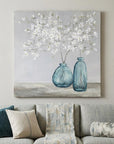 White Spring Flowers Unframed Print Wall Art