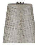 33" Light Gray Ceramic Table Lamp With White Drum Shade