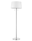 59" Floor Lamp With White Linen Empire Shade