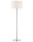 59" Floor Lamp With White Linen Empire Shade