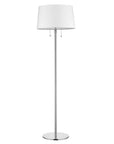 59" Floor Lamp With White Linen Empire Shade