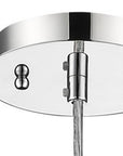 Solo 1-Light Polished Chrome Pendant With Multi-Faceted Round Crystal Shade
