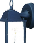 Matte Black Hanging Waterfall Glass Lantern Wall Light