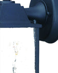 Matte Black Hanging Waterfall Glass Lantern Wall Light