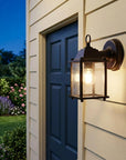 Dark Brown Hanging Waterfall Glass Lantern Wall Light