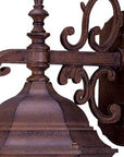 Narrow Brown Domed Hanging Lantern Wall Light
