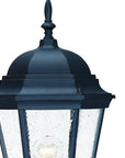 Black And Clear Seeded Dimmable Outdoor Hanging Light With Black And Clear Shades