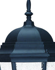 Black And Clear Seeded Dimmable Outdoor Hanging Light With Black And Clear Shades