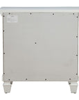 28" White Wood Three Drawer Nightstand