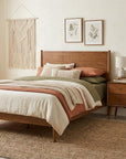 26" Solid Wood and Wood Two Drawer Nightstand